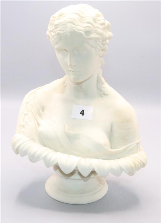 Parian bust of a lady